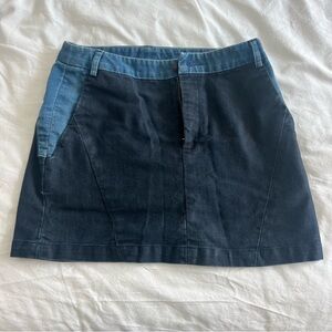 Rag & Bone Two-toned Denim Mini Skirt
